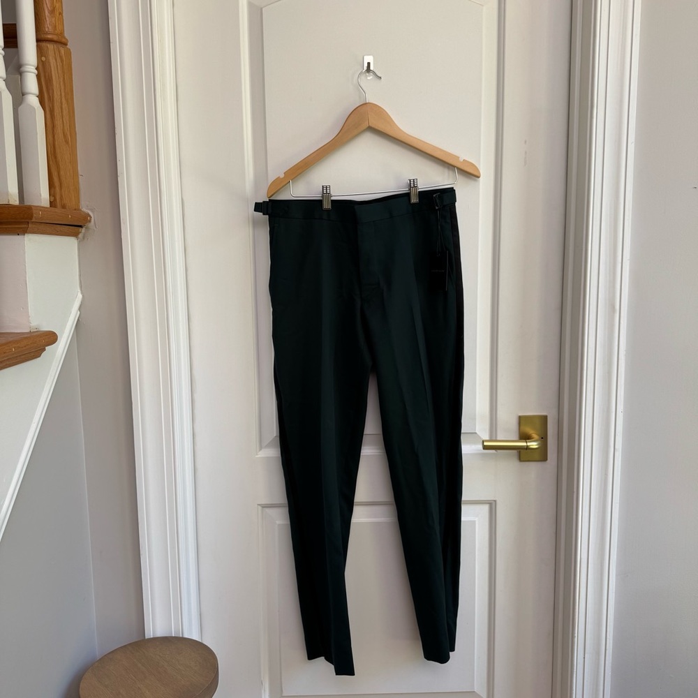 Alton Lane Dark Green Pants with Tapered Leg Design